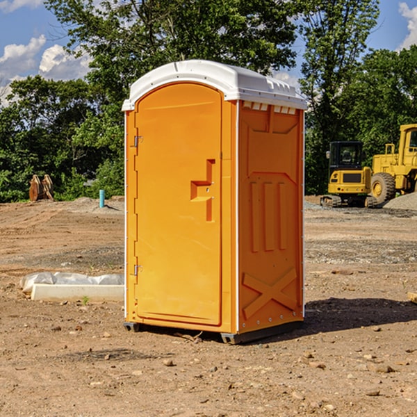 how often are the portable restrooms cleaned and serviced during a rental period in Spangle WA